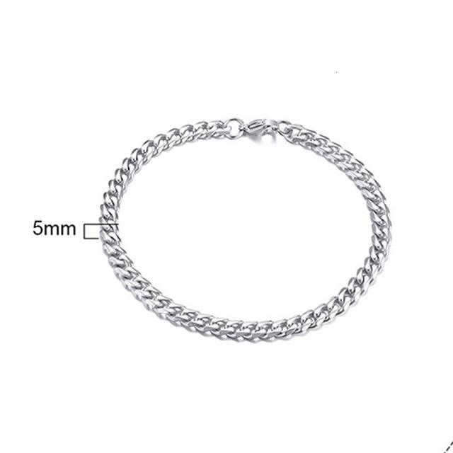 Men's TITANIUM STEEL Miami Cuban Link CLASSIC DUDE Bracelet in 4 Colors -Sizes up to 9 inches