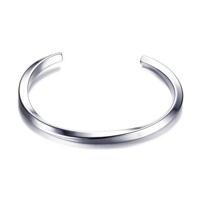 Men's Stainless Steel TWISTED Modern Style Bangle