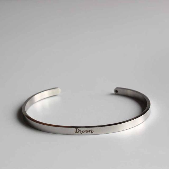 x_'NO MUD.. NO LOTUS"  Stainless Steel Inspirational Bangles.