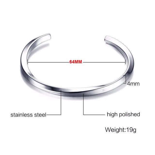 Men's Stainless Steel TWISTED Modern Style Bangle