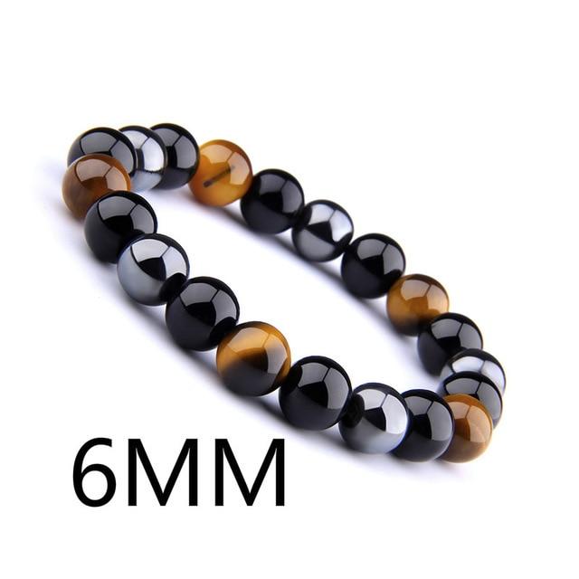 Natural Obsidian, Hematite & Assd Tiger Eye Beads MANIFEST GOALS Bracelet