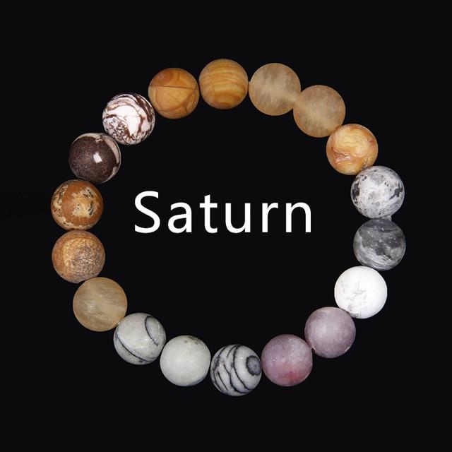 Natural Stone Solar System 'OUR PLANETS'  Bracelet-  9 Different Planets + Sun & Moon