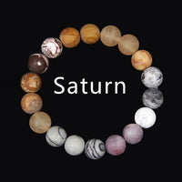 Thumbnail for Natural Stone Solar System 'OUR PLANETS'  Bracelet-  9 Different Planets + Sun & Moon