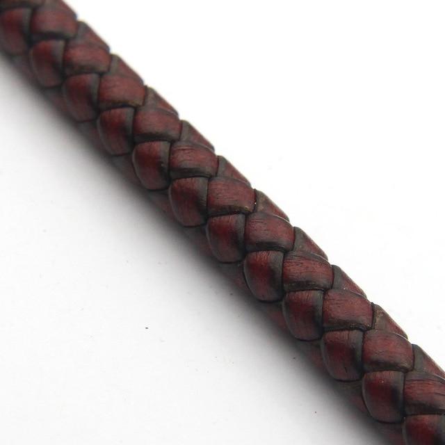 Men's Genuine Leather  Braided Tribal Design Leather Bracelet