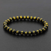 Thumbnail for NEVER FADE! Golden Steel Pixiu & Mantra FENG SHUI for WEALTH Obsidian Bracelet