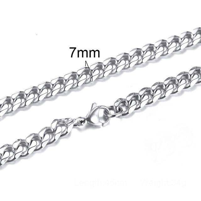 Men's Stainless Steel CUBAN LINK Chain Necklace