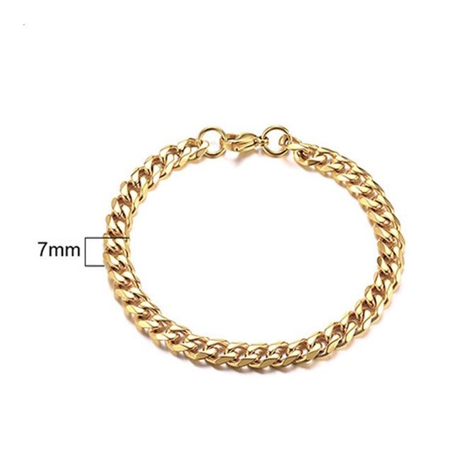 Men's TITANIUM STEEL Miami Cuban Link CLASSIC DUDE Bracelet in 4 Colors -Sizes up to 9 inches