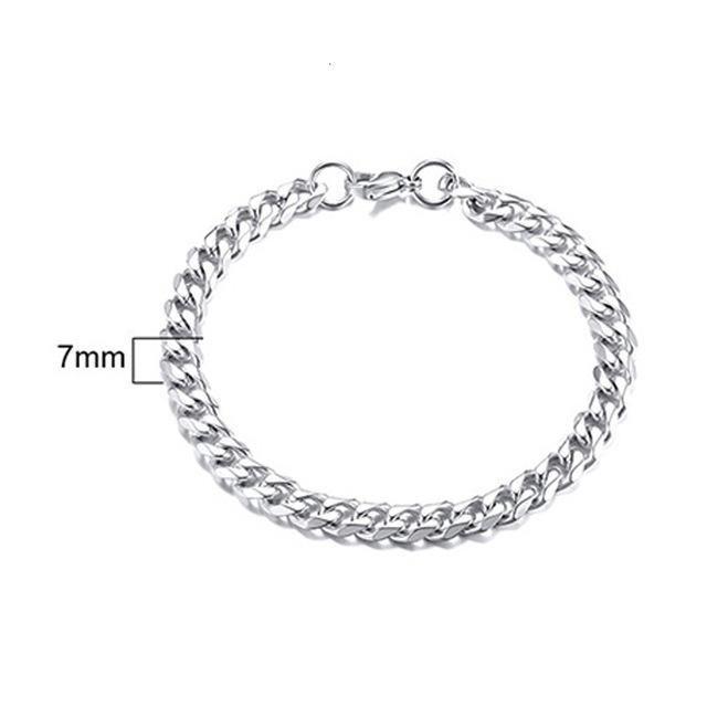 Men's TITANIUM STEEL Miami Cuban Link CLASSIC DUDE Bracelet in 4 Colors -Sizes up to 9 inches