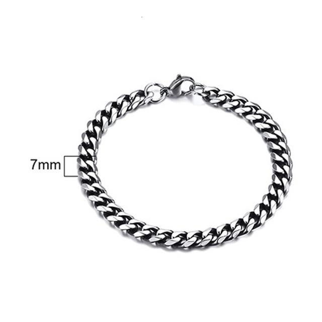 Men's TITANIUM STEEL Miami Cuban Link CLASSIC DUDE Bracelet in 4 Colors -Sizes up to 9 inches