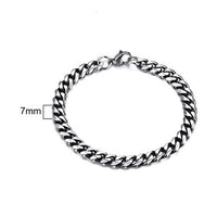 Thumbnail for Men's TITANIUM STEEL Miami Cuban Link CLASSIC DUDE Bracelet in 4 Colors -Sizes up to 9 inches