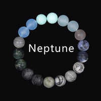 Thumbnail for Natural Stone Solar System 'OUR PLANETS'  Bracelet-  9 Different Planets + Sun & Moon