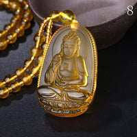 Thumbnail for Natural Citrine BUDDHA Deity GUARDIAN Abundance Pendant Necklace