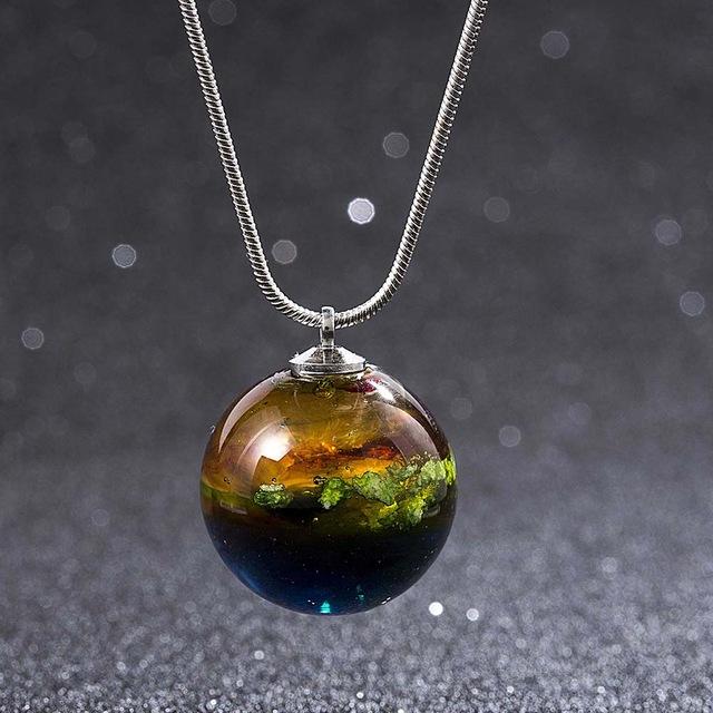 Dream World Ball Charm Necklace – Glaze Ball Pendant