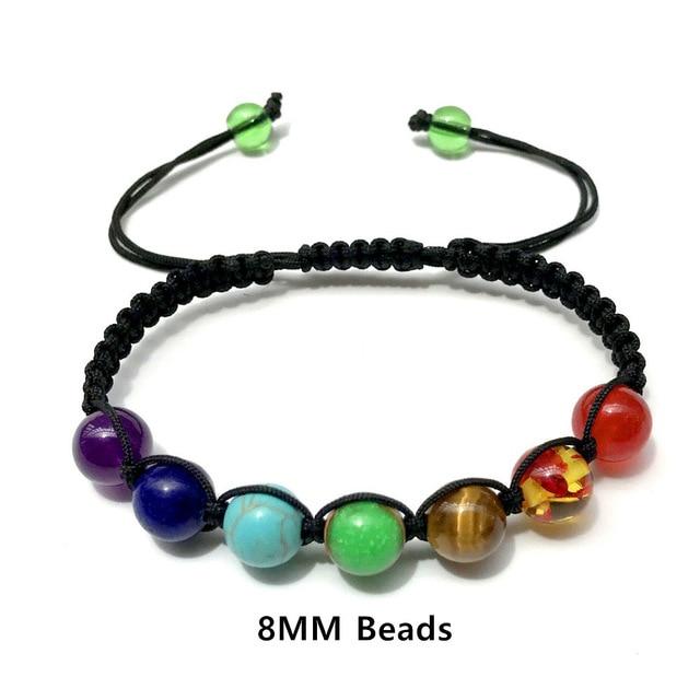 Big Bead 7  CHAKRA & REIKI  Natural Stone Bracelet