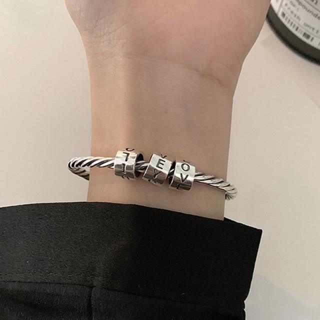 THAI SILVER 'I Love You' Friendship Bangle