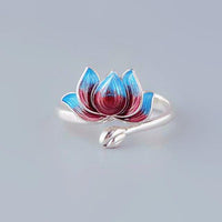 Thumbnail for THAI SILVER Dual Colored 'PROSPERITY' Lotus Ring