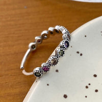 Thumbnail for Multi-Colored Thai Silver & Zirconia Ring