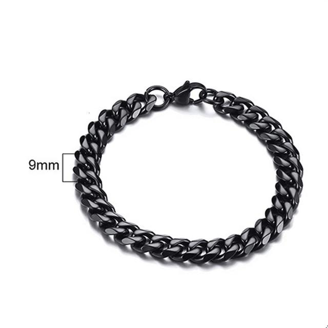 Men's TITANIUM STEEL Miami Cuban Link CLASSIC DUDE Bracelet in 4 Colors -Sizes up to 9 inches