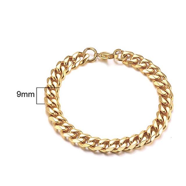 Men's TITANIUM STEEL Miami Cuban Link CLASSIC DUDE Bracelet in 4 Colors -Sizes up to 9 inches