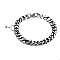 Thumbnail for Men's TITANIUM STEEL Miami Cuban Link CLASSIC DUDE Bracelet in 4 Colors -Sizes up to 9 inches