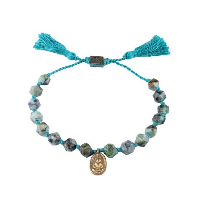 Handmade THAI Style RETRO BUDDHA Pendant & Faceted Stone Bracelet-7 options