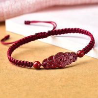 Thumbnail for Purple Cinnabar Ancient Coin GOOD LUCK Bracelet