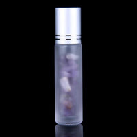 Thumbnail for 10pc/Set Natural Stones with Gemstone Roller Ball Essential Oil Bottles
