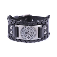 Thumbnail for Sri Yantra Braided Leather Bracelet