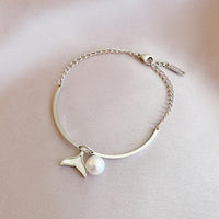 Thumbnail for Feminine Fishtail & Pearl 'FERTILITY' Bracelet