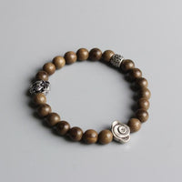 Thumbnail for Ethnic Tibetan Wooden Beaded Spirit Bat & Auspicious Cloud Bracelet