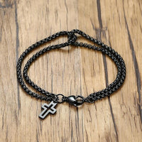 Thumbnail for Stainless Steel Box Chain Cross Bracelet