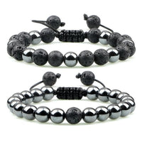 Thumbnail for Natural Stone and Hematite NO FEAR 2PC Bracelet Set