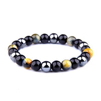 Thumbnail for Natural Obsidian, Hematite & Assd Tiger Eye Beads MANIFEST GOALS Bracelet