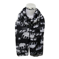 Thumbnail for Elephant Print Voile Scarf