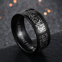 Thumbnail for Stainless Steel Arabic Calligraphy 'TESTIMONY' Ring