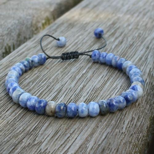 AMAZONITE & other Natural Stones  ABACUS Bead CALMING Men's Bracelet