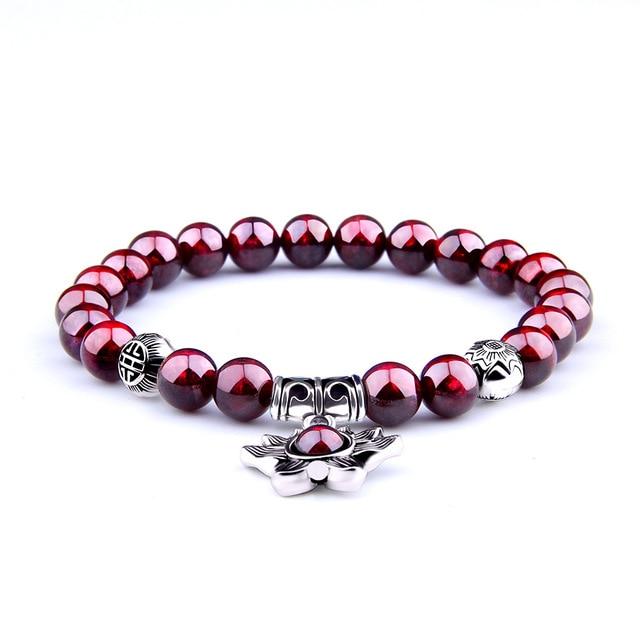 Premium Grade AAA Garnet /Hematite/Onyx Set of 2 SINCERITY Bracelets