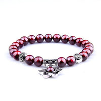 Thumbnail for Premium Grade AAA Garnet /Hematite/Onyx Set of 2 SINCERITY Bracelets