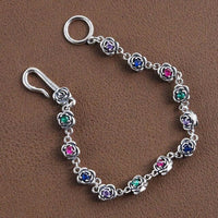 Thumbnail for Thai Silver & Zirconia Flower Bracelet