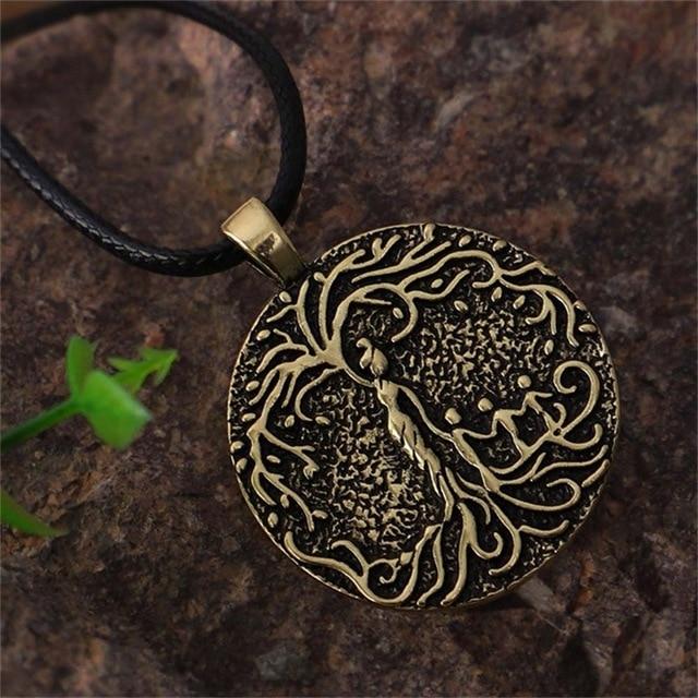 Double Side Carved Mom &  Children FAMILY TREE of LIFE Necklace -Mom with 1-5 kids