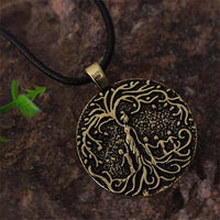 Thumbnail for Double Side Carved Mom &  Children FAMILY TREE of LIFE Necklace -Mom with 1-5 kids