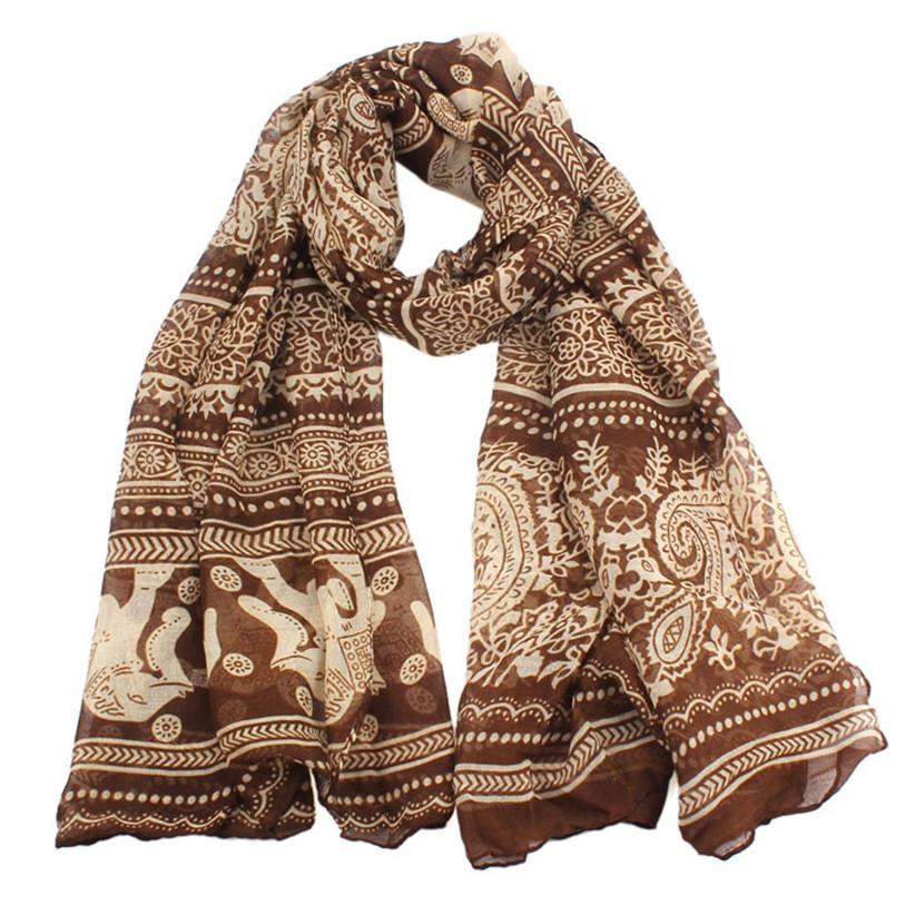 Elephant Printed Long Scarf