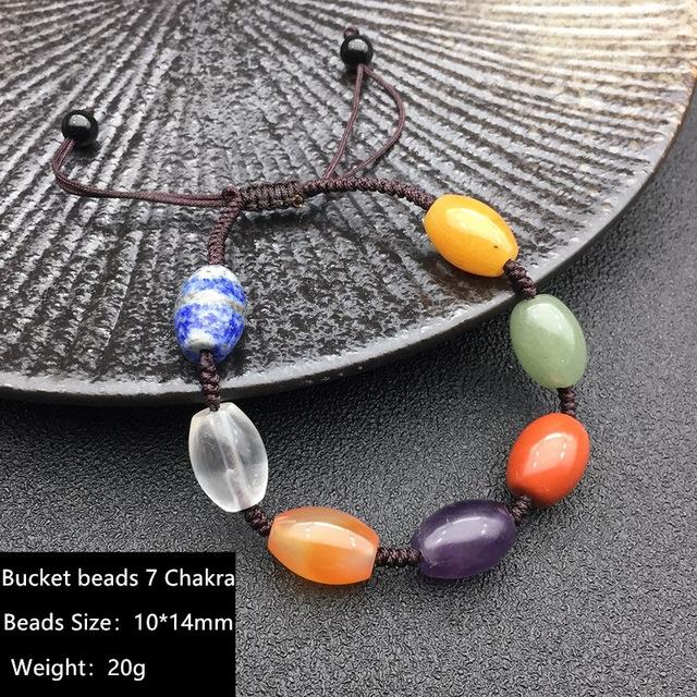 Big Bead 7  CHAKRA & REIKI  Natural Stone Bracelet