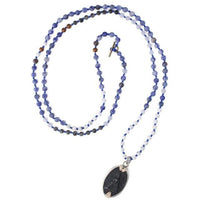 Thumbnail for Ancient Style Thai BUDDHA AMULET & Sodalite/Howlite Stone INTUITION Necklace