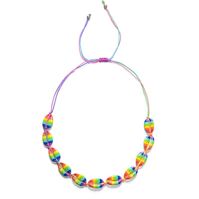 BRIGHT & COLORFUL Cowry Shell Style BOHO Rope Necklace-Why not Grab a matching Bracelet!