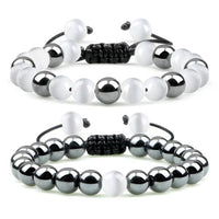 Thumbnail for Natural Stone and Hematite NO FEAR 2PC Bracelet Set