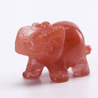 Thumbnail for NATURAL STONE CARVED ELEPHANT REIKI CRYSTAL