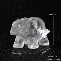 Thumbnail for NATURAL STONE CARVED ELEPHANT REIKI CRYSTAL