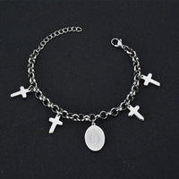 Thumbnail for Stainless Steel Cross 'FAITH' Charm Bracelet