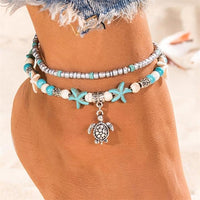 Thumbnail for SUMMER STYLE! Vintage Shell,Beads ,Turquoise Anklets